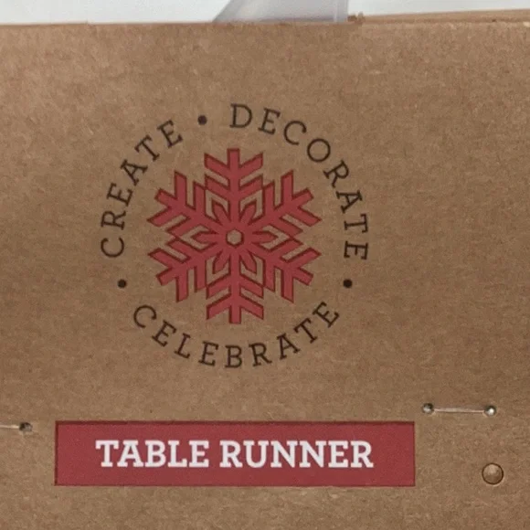 Winter Holiday Christmas Pine Cone Sequin Berry Embroidered Linen Table Runner - Picture 5 of 9